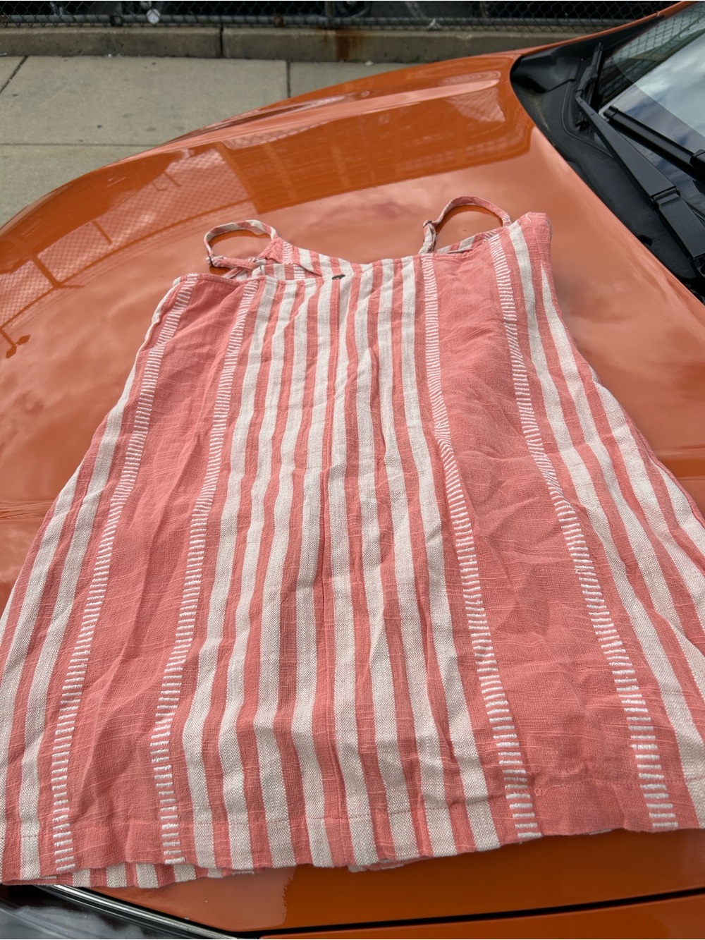 Ripcurl pinkish peach and White Striped Tank dress - Picture 6 of 8